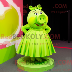 Lime Green Sow mascot...