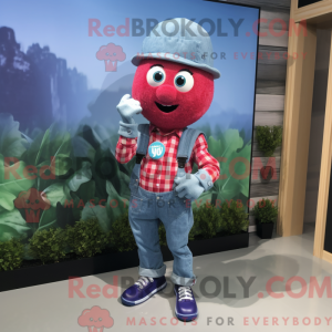 Raspberry mascot costume...