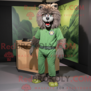 Green Werewolf mascot...