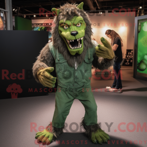 Green Werewolf mascot...