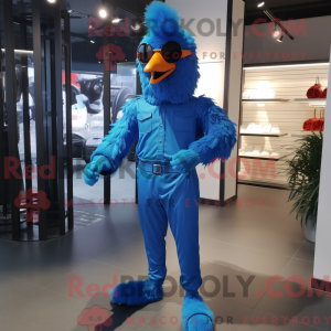 Blue Fried Chicken mascot...
