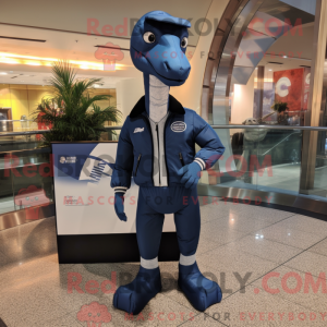 Navy Brachiosaurus mascot...