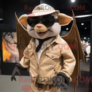 Tan Fruit Bat mascot...