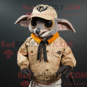 Tan Fruit Bat mascot...
