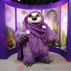Purple Giant Sloth mascot...