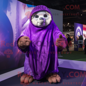 Purple Giant Sloth mascot...