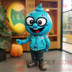 Turkis Mango maskot kostume...