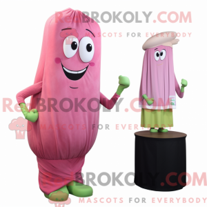 Pink Celery mascot costume...