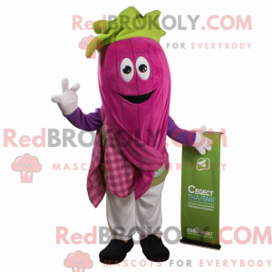 Máscara de vendedor magenta...