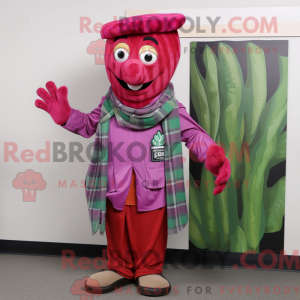 Magenta Celery mascot...