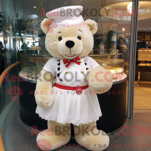 Cream Teddy Bear mascot...