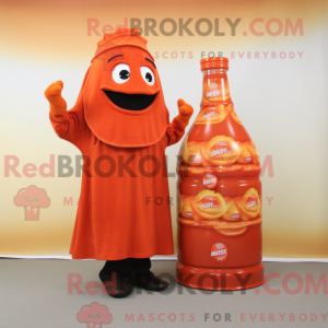 Orangefarbene Flasche...