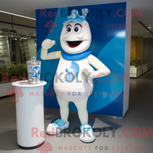 Postava maskota Blue Bottle...