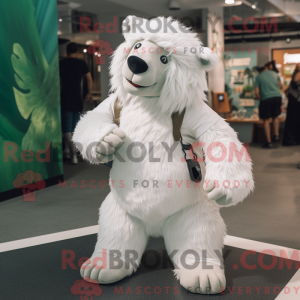 White Sloth Bear maskot...