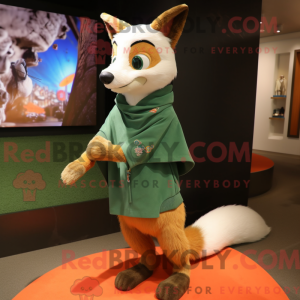 Olive Fox mascot costume...
