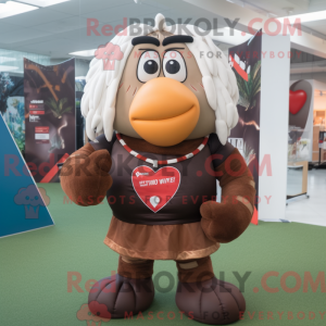 Brown Heart-mascottekostuum...