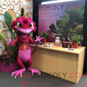 Magenta Geckos mascot...