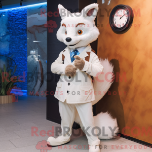 Cream Fox maskot kostume...