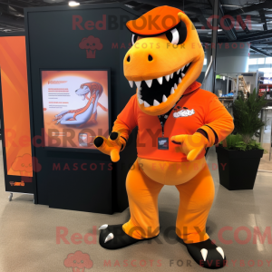 Orange Tyrannosaurus mascot...