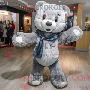 Sølv Teddy Bear Maskot...
