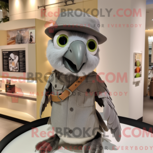 Grå Falcon maskot kostume...