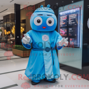 Blue Dim Sum mascot costume...
