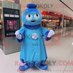 Blue Dim Sum mascot costume...