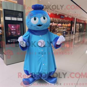 Personaggio mascotte blu...