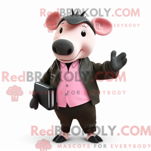 Pink Tapir mascot costume...