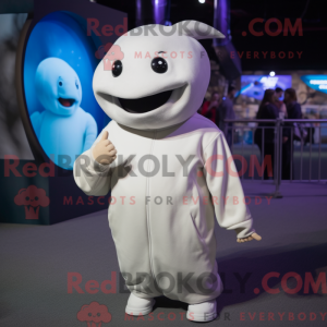 Beige Beluga Whale maskot...