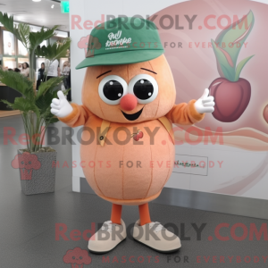 Peach Kiwi maskot kostume...