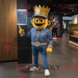 Gold King-maskotdraktfigur...