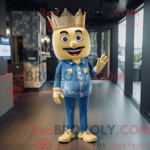 Gold King-maskotdraktfigur...