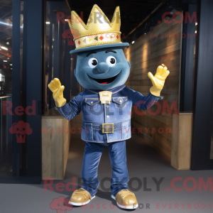Gold King-maskotdraktfigur...