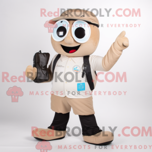 Tan Doctor maskot kostume...