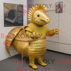 Gold Armadillo maskot...