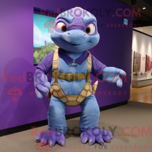 Purple Sea Turtle mascot...