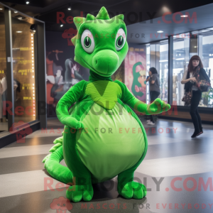 Green Hydra mascot costume...