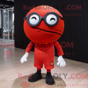 Rød Basketball Ball maskot...