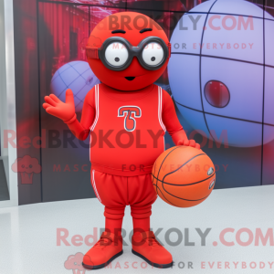 Rød Basketball Ball maskot...