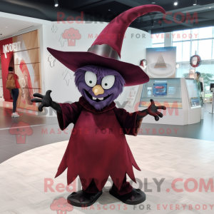 Maroon Witch S Hat mascot...