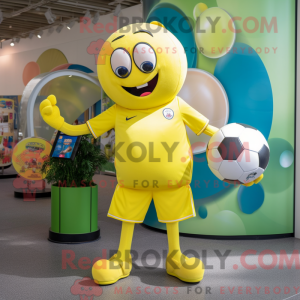 Lemon Yellow Soccer Ball...