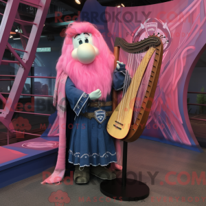 Pink Celtic Harp mascot...