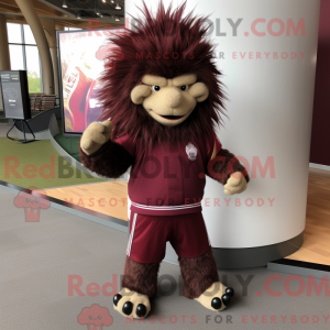 Maroon Piggsvin maskot...