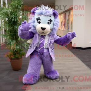 Lavender Lion mascot...