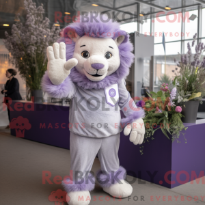 Lavender Lion mascot...