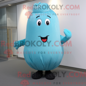 Cyan Potato mascot costume...