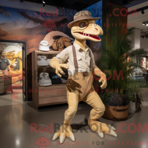 Cream Deinonychus mascot...