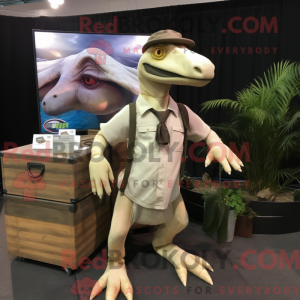 Cream Deinonychus mascot...