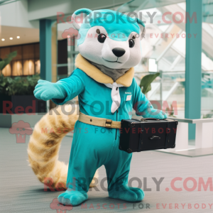 Turquoise Marten mascot...